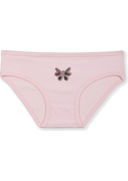 Kız Çocuk Pamuklu Renkli Baskılı Bikini Külot 3'lü Paket 5376 Renkli fırsatları