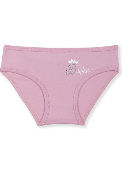 Kız Çocuk Pamuklu Renkli Baskılı Bikini Külot 3'lü Paket 5388 Renkli