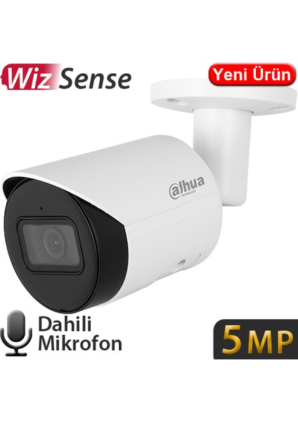 (IPC-HFW2541S-S) 5mp 3,6mm Starlite Wiz Sense IP67 IK10 Metal Sd Sesli Bullet Ip Kamera 30MT