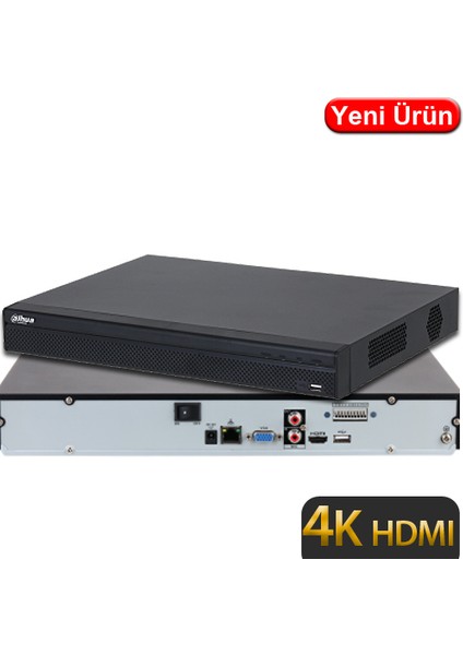 (NVR4208-4KS3) 8 Kanal 4K 2X20TB 1xhdmı 1xvga 2xusb 1XRJ45 Nvr Kayıt