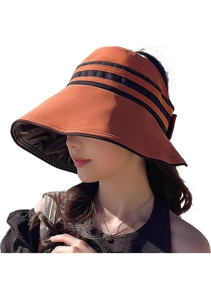 Jane Smile Vinil Boş Şapka Katlanabilir Yaz Güneş Şapkası (Yurt Dışından)