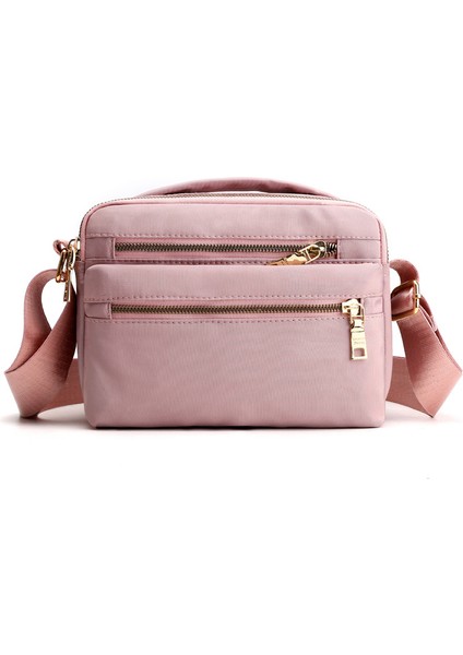 Tek Omuz Messenger Küçük Çanta Çok Fermuarlı Su Tutmaz Naylon Kumaş Kadın Çantası (Yurt Dışından)