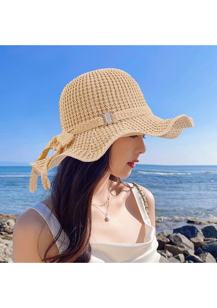 Yaz Örme Dalga Plaj Şapkası Güneşlik Güneş Koruyucu Ilmek Şapka (Yurt Dışından) fiyatları