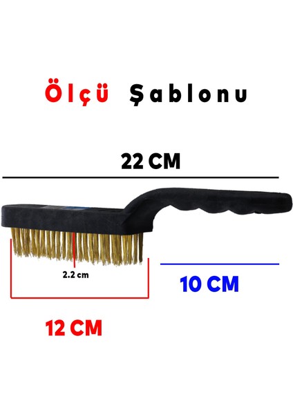 Tel Fırça Plastik Saplı Kir Pas Mangal Barbekü Izgara Çok Amaçlı Temizleme Fırçası No 6