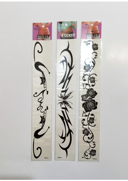 Geçici Dövme Tattoo Stıckers Büyük Boy 3paket EASTERN-0300