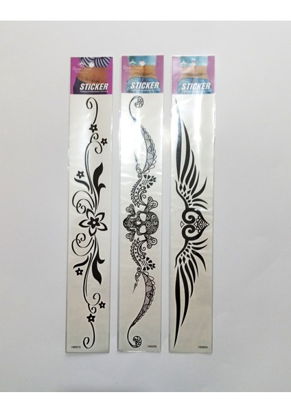 Geçici Dövme Tattoo Stıckers Büyük Boy 3paket EASTERN-0311