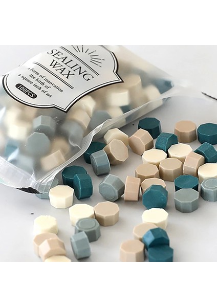 Benekli Stil Retro Sekizgen Mühür Mumu Renkli Balmumu Boncuk Scrapbooking Sekizgen Sızdırmazlık Damga Dıy Zarf Mektup Düğün Davetiyesi (Yurt Dışından)