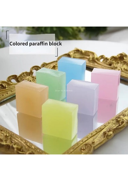 Pembe Tarzı Yarı Saydam Renkli Parafin Blokları Çocuk Dıy Ev Yapımı Fincan Balmumu Aromaterapi Mum Tamamen Rafine Edilmiş Parafin Yapımı Malzemeleri (Yurt Dışından) fiyatları