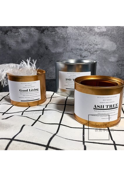 WS4540-J6-2PCS Stili Mum Yapımı Malzemeleri El Yapımı Dıy Aromaterapi Mum Balmumu Fincan Etiket Dekorasyon Mum Kavanoz Etiket Etiket 2 Adet (Yurt Dışından)