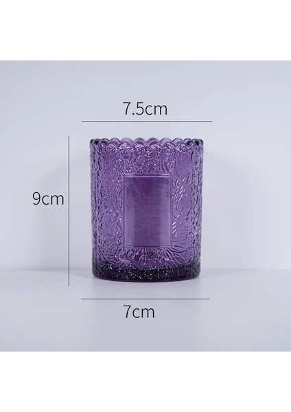 WS4930-T3 Stili Mum Kabı Mum Yapımı Malzemeleri Yeni Dıy Mum Bardağı Cam Bardak Oturma Odası Mumluk Cam (Yurt Dışından)