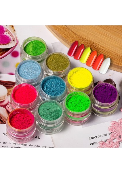 No.4 Stili 6 Colorsset Sedefli Toz Regment Mika Mineral Tozu Boya Dıy Epoksi Reçine Takı Yapımı Tırnak Sanat Dekoru Makyaj (Yurt Dışından) modelleri