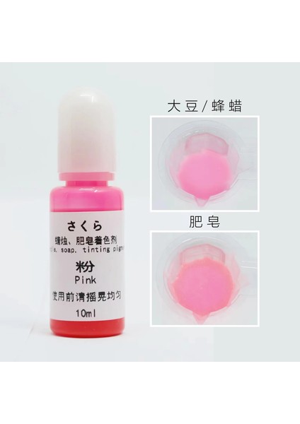 Pembe Tarzı Yeni Ürün 10 ml Mum Sabunu Renk Ince Soya Balmumu Çok Renkli Pigment El Yapımı Dıy Aromaterapi Pigment Malzemeleri (Yurt Dışından)