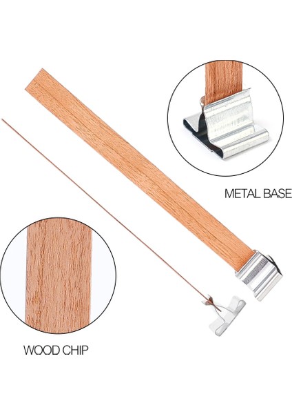 10X110MM Tarzı Et Ahşap Mum Fitili Klip Tabanlı Zanaat Mum Hasır Parafin Balmumu Yanan Dumansız Fitil Mum Yapımı Malzemeleri (Yurt Dışından) indirimleri