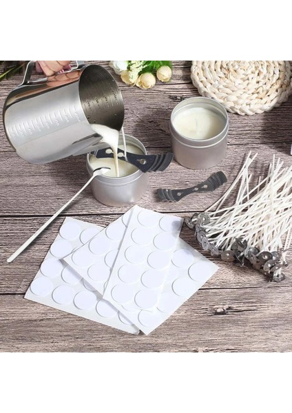 2.6CM-100 Adet Tarzı Mokeless Mum Fitilleri cm Önceden Mumlanmış Pamuk Çekirdek Fitilleri Metal Sürdürülebilir Sekmeler ile Dıy El Yapımı Mum Yapımı Araçları (Yurt Dışından) indirimleri