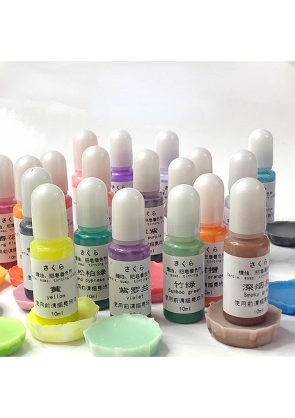 Turuncu Tarzı Yeni Ürün 10 ml Mum Sabunu Renk Ince Soya Balmumu Çok Renkli Pigment El Yapımı Dıy Aromaterapi Pigment Malzemeleri (Yurt Dışından) fiyatları