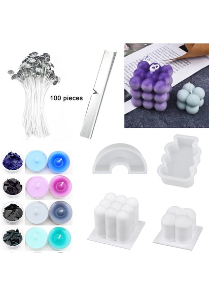 No.4 Stili Dıy Mum Yapımı Kiti Soya Fasulyesi Balmumu Mum Yapımı Malzemeleri Aromaterapi Mum Yapımı Seti Balmumu El Sanatları El Yapımı Mum Yapımı (Yurt Dışından)