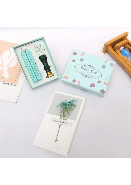 D Tarzı Avrupa Retro Yangın Boya Mühür Mumu Seti Öğrenci Yaratıcı Hediye Zarf Mühür Macaron El Hesabı Kişilik Mühür Mum Diy (Yurt Dışından)