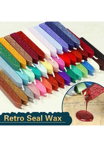 No.25 Tarzı Mum Mühür Çubukları, Antika Sızdırmazlık Balmumu Çubukları Posta Mektubu Için Fitil ile Retro Vintage Mum Mühür Damgası (Yurt Dışından)