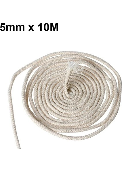 5MMX10M Tarzı Yuvarlak Fitil Pamuk Mum Dokuma Fitil, Mum Dıy ve Mum Yapımı Için Gazyağı Fitili Brülör (Yurt Dışından)
