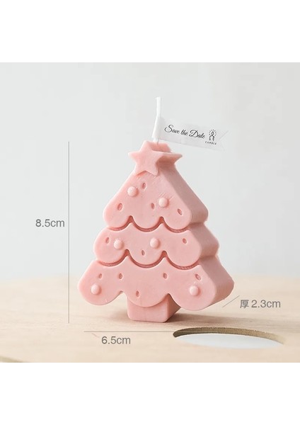 Koyu Pembe Tarzı El Yapımı Yaratıcı Noel Ağacı Kokulu Mumlar Sahne Dekorasyon Çekim Sahne Soya Balmumu Aromaterapi Tütsü Mum Hediye Kutusu (Yurt Dışından)