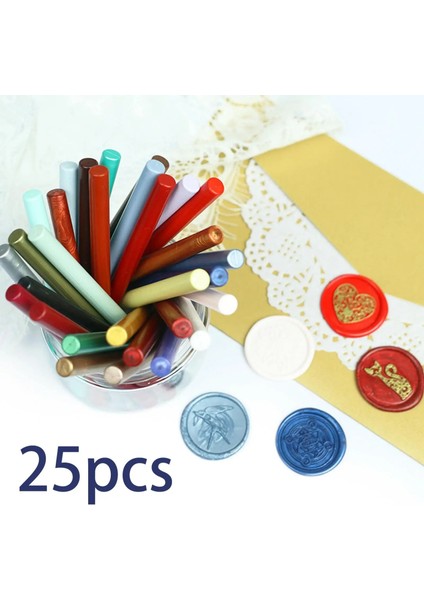 25X Sızdırmazlık Balmumu Çubuklar Dıy Karışık Renkler Erime Sızdırmazlık Balmumu Çubukları Parti Paketleri Zarflar Düğün Davetiyeleri (Yurt Dışından)