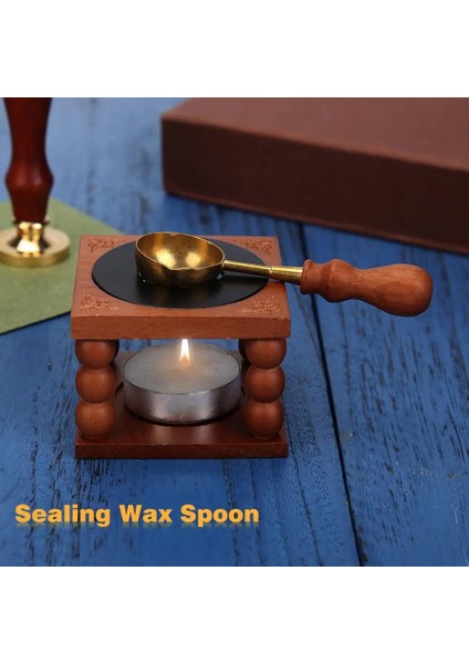 No.5 Tarzı Retro Sızdırmazlık Balmumu Fırın Soba Pot Ahşap Saplı Sızdırmazlık Balmumu Kaşık Balmumu Sızdırmazlık Dekoratif Balmumu Damga Zanaat Hediye (Yurt Dışından) fırsatları