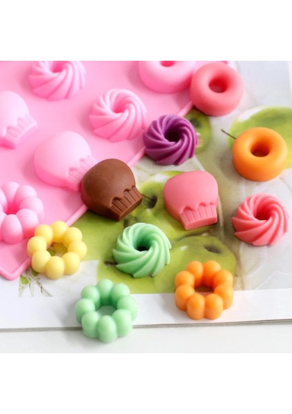 Büyük Stil Donut Silikon Kalıp Dıy El Yapımı Mum Dekorasyon Kek Çikolata Bisküvi Kalıp 20 Hatta Donut Daire Kek Mum Reçine Kalıp Aracı (Yurt Dışından) modelleri