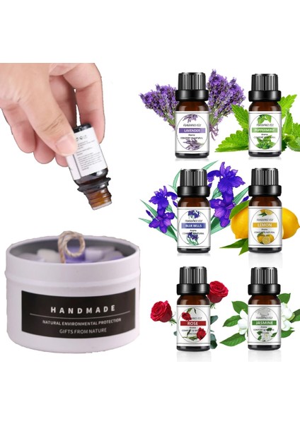 Zambak Tarzı 10 ml Koku Yağı Doğa Bitki Yapımı Difüzör Uçucu Yağlar Çilek Mango Ananas Aromalı Yağ Diy Mum Sabunu (Yurt Dışından)