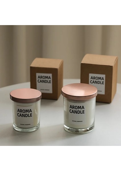 A1 Stili Aromaterapi Mum Bardağı Boş Cam Yüksek Sıcaklık Metal Kapak Mum Etiket Hediye Kutusu Mum Dıy Malzeme Mum Konteyner (Yurt Dışından) modelleri