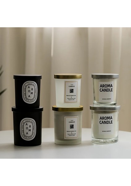 A1 Stili Aromaterapi Mum Bardağı Boş Cam Yüksek Sıcaklık Metal Kapak Mum Etiket Hediye Kutusu Mum Dıy Malzeme Mum Konteyner (Yurt Dışından) indirimleri