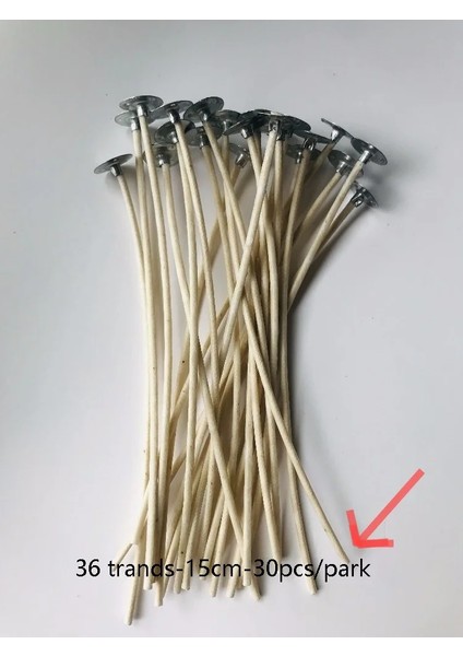 UZUNLUK15CMX3MM Tarzı Chuangge Yeni Tasarım Mum Kavanoz Fitilleri Kalın Dıy El Yapımı Mum Yapımı Malzemeleri Malzeme Dumansız Lamba Çekirdek Kalın Mumlu Fitiller (Yurt Dışından)