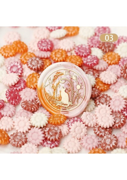 No.3 Tarzı Unflower Glitter Inci Sızdırmazlık Balmumu Boncuk Scrapbooking Sızdırmazlık Damga Zarf Düğün Davetiyesi El Yapımı Diy Doğum Günü Hediyesi (Yurt Dışından)