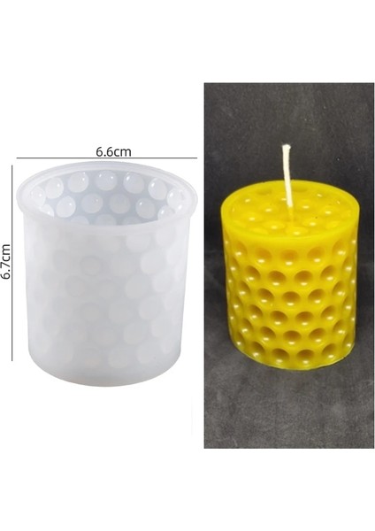 W0514-6 Tarzı Çizgili Sütun Mum Kalıp Geometrik Sütun El Yapımı Koku Balmumu Mum Ev Dekor Için Silikon Kalıp Alçı Süs Kalıp (Yurt Dışından)