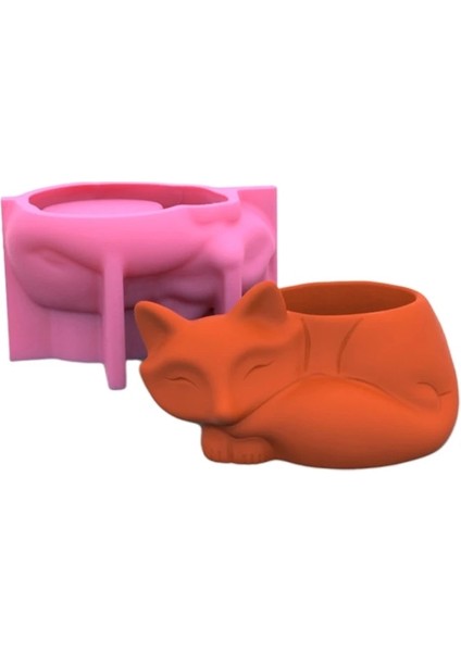 No.16 Stili 3D Hayvanlar Küçük Tilki Beton Silikon Pot Kalıp Etli Saksı Kil Çimento Alçı Kalıpları Dıy Ev Bahçe Saksı Kalıp (Yurt Dışından) modelleri