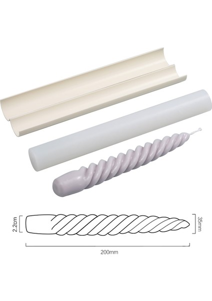 MLZ0508 Tarzı Uzun Spiral Konik Mum Kalıp Bükülmüş Silikon Kalıplar Mum Yapımı Için Dıy Ev Dekorasyon Araçları Mum Yapımı Malzemeleri (Yurt Dışından)