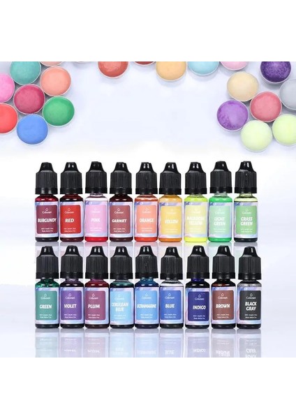 Çivit Tarzı 18 Renk Mum Boyaları Pigment Aromaterapi Sıvı Renklendirici Pigment Dıy Mum Kalıp Sabun Boyama El Yapımı El Sanatları Alayı (Yurt Dışından) fiyatları