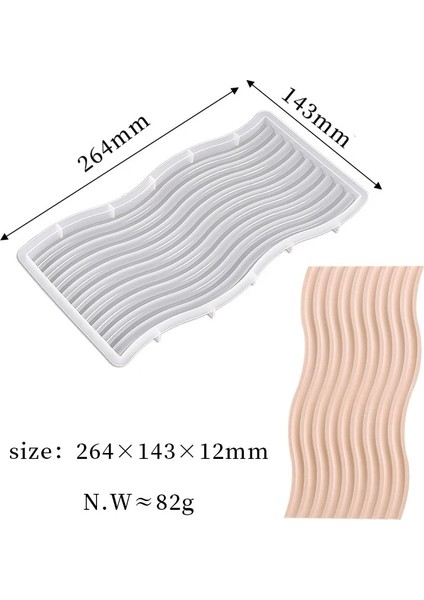 Dalga Stili Kemerli Dalga Şekli Tepsi Alçı Silikon Kalıp Dıy Arka Plan Plaka Coaster Beton Alçı Kalıp El Yapımı Depolama Tepsisi Kalıpları Sanat (Yurt Dışından)