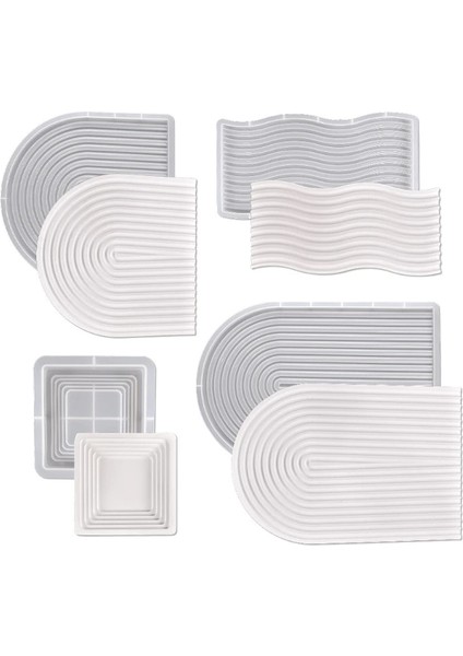 Dalga Stili Kemerli Dalga Şekli Tepsi Alçı Silikon Kalıp Dıy Arka Plan Plaka Coaster Beton Alçı Kalıp El Yapımı Depolama Tepsisi Kalıpları Sanat (Yurt Dışından) modelleri