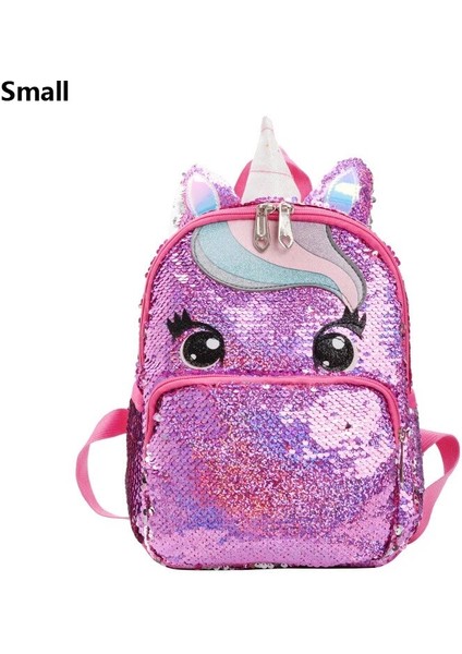 Küçük Soluk Gül Tarzı Karikatür Sevimli Sırt Çantası Kız Çocuk Okul Çantaları Sequins Unicorn Sırt Çantası Büyük Kawaoolbags Çocuklar Sırt Çantası Mochila Mujer (Yurt Dışından)
