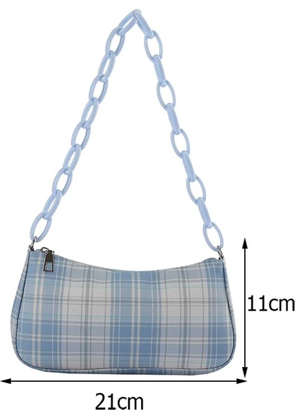 Çoklu Stil Küçük Alışverişçi Kadın Çanta Trendi Eap Li Kadın Çanta Retro Leopar Ekose Baskı Tote Naylon Omuz Koltukaltı Çantaları (Yurt Dışından)