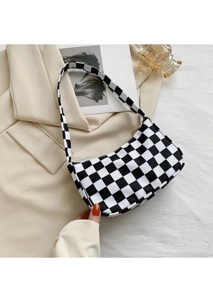 Çoklu Stil Küçük Alışverişçi Kadın Çanta Trendi Eap Li Kadın Çanta Retro Leopar Ekose Baskı Tote Naylon Omuz Koltukaltı Çantaları (Yurt Dışından) indirimleri