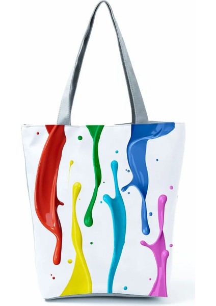 HL0736 Stili Ukiyoe Tasarım Peyzaj Baskı Çanta Japon Rahat Alışveriş Çantası Bayanlar Eko Yeniden Kullanılabilir Omuz Bakkaliye Yüksek Kapasiteli Tote (Yurt Dışından)