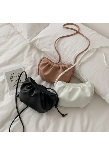 Siyah Stil Net Kırmızı Küçük Çanta Kız Yüzük Moda Kat Bulut Çanta Yüz Omuz Eğimli Köfte Yeni Kore Versiyonu (Yurt Dışından) modelleri