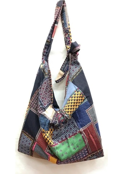 Siyah 1046 Stili Hobos Hippi Hippi Bohem Bayan El Çantaları Kadınlar Için Sling Omuz Crossbody Çanta Sepeti Kadın Vintage Pamuk Kadın Çanta (Yurt Dışından)