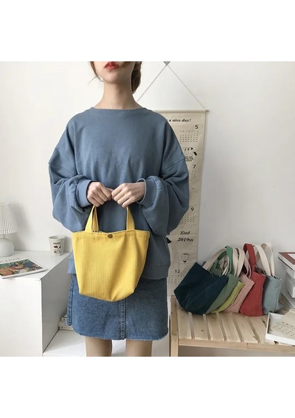 No.5 Tarzı Vintage Kadife Kalıpçı Çanta Kadın Tasarımcı Çanta Yeniden Kullanılabilir Rahat Tote Alışveriş Plaj Çantaları Kızlar Için Saf Renk (Yurt Dışından)