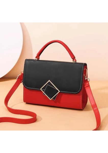 Kırmızı Stil 20.5X15X7.5CM 2021 Yeni Moda Omuz Çantası Tasarımcı Çanta Kadınlar Için Crossbody Çanta Pu Deri Flap Kadın Postacı Çantaları (Yurt Dışından)