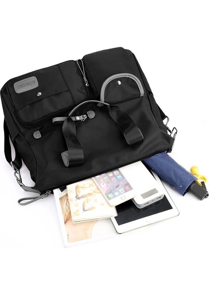 Mor Tarzı Buylor Naylon Kadın Omuz Çantası Moda Çanta Su Geçirmez Crossbody Çanta Büyük Kapasiteli Çok Fonksiyonlu Tote Seyahat Messenger (Yurt Dışından) modelleri