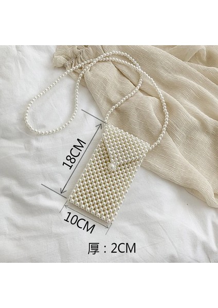 A6 Stili Mini Inci Çanta El Yapımı Vintage Eva Boncuklu Moda Ziyafet Parti Omuz Çantası Kadın Düğün Çantaları Lüks Kadın Bozuk Para Cüzdanı (Yurt Dışından)