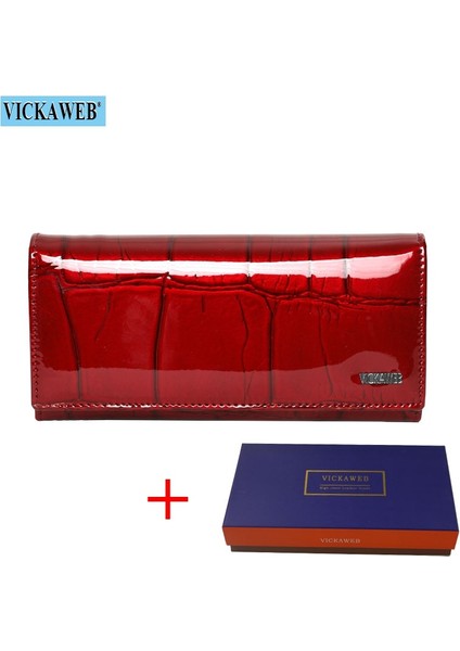 Kırmızı Cüzdan ve Kutu Stili Ücretsiz Hediye Hakiki Deri Kadın Cüzdanı Manyetik Çile Kadın Uzun Çanta Bayan Bozuk Para Cüzdanları Moda Cüzdanlar Kadın Para Cüzdanı (Yurt Dışından)