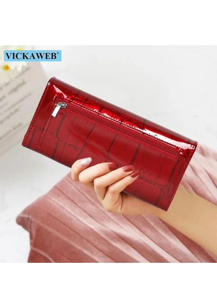 Kırmızı Cüzdan ve Kutu Stili Ücretsiz Hediye Hakiki Deri Kadın Cüzdanı Manyetik Çile Kadın Uzun Çanta Bayan Bozuk Para Cüzdanları Moda Cüzdanlar Kadın Para Cüzdanı (Yurt Dışından) modelleri
